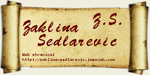 Žaklina Sedlarević vizit kartica